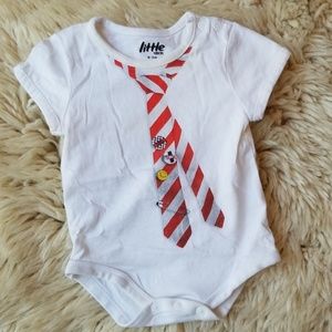 Little asos Neck Tie Printed Onesie